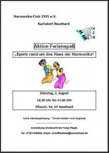 Plakat Ferienspaß 2016